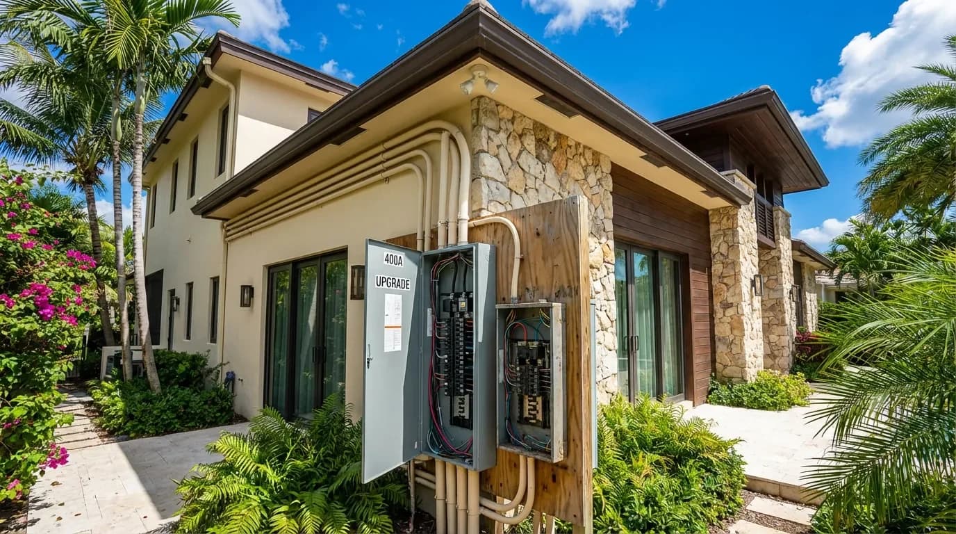200A to 400A Panel Upgrade — Broward County 200A to 400A Panel Upgrade — Broward County — Dellamano Construction, Fort Lauderdale, FL