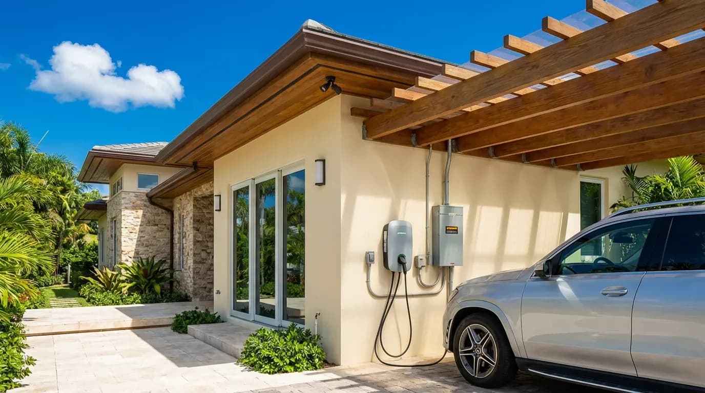 EV Charger & Generator Interconnect — Palm Beach County EV Charger & Generator Interconnect — Palm Beach County — Dellamano Construction, Fort Lauderdale, FL